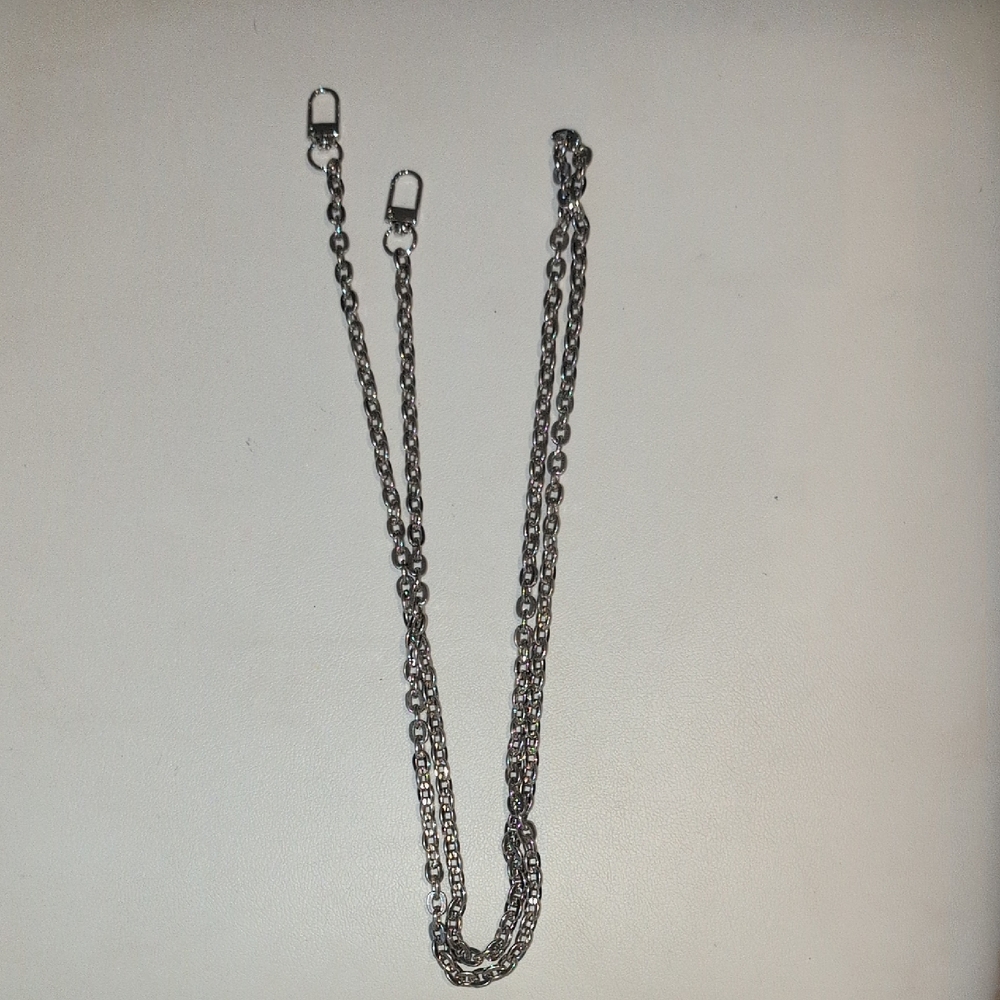 Silver Crossbody Chain Strap